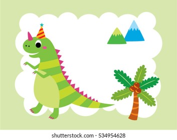 cute dinosaur message card