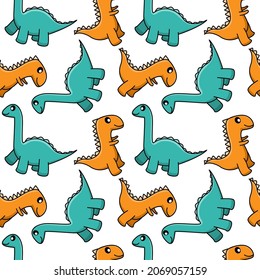 cute dinosaur motif for background, baby dinosaur pattern for decoration, textile purposes, cloth, design