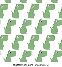Cute dinosaur Pattern. Cartoon animal background for kids, textile, pattern fabric, wallpaper.