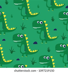 cute dinosaur pattern design as vector