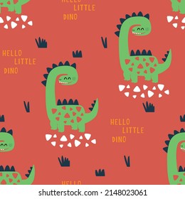 cute dinosaur pattern design as vector for baby fashion