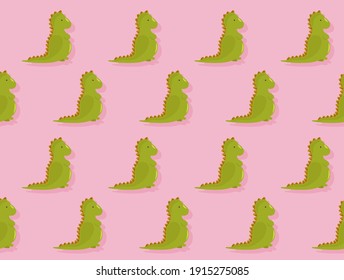 Cute dinosaur pattern for kids.Vector illustration.