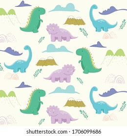 cute dinosaur pattern for template design
