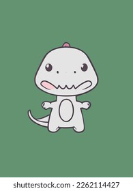a cute dinosaur is playing
