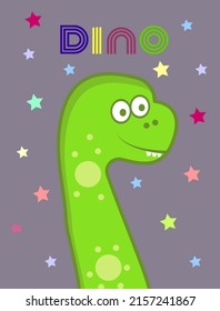 cute dinosaur poster template for children
