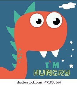 cute dinosaur poster template for children