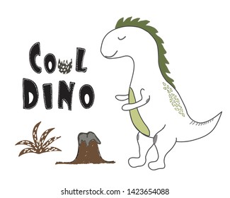 cute dinosaur print . childish vector illustration for kids t shirt, clothes,fabric