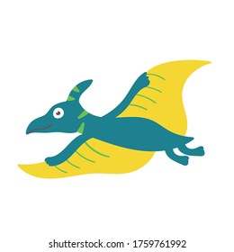 Cute dinosaur pteranodon. Dinosaur Vector Character