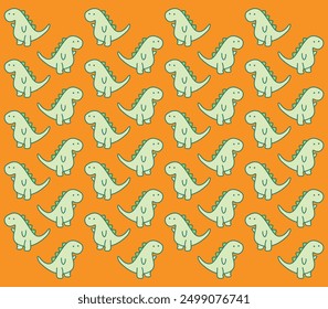 Cute Dinosaur Seamless Pattern Background
