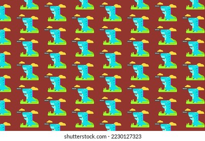 Patrón de dinosaurios sin fisuras en estilo infantil. Ilustración vectorial. Se puede usar para tejidos y textiles, papeles pintados, fondos, decoración doméstica, carteles, tarjetas.