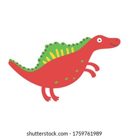 Cute Dinosaur Spinosaurus. Dinosaur Vector Character