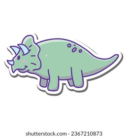 Cute Dinosaur Stickers Illustration for infographic, web, app, etc