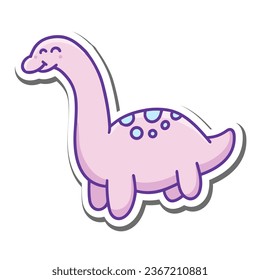 Cute Dinosaur Stickers Illustration for infographic, web, app, etc