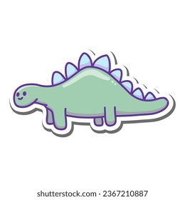 Cute Dinosaur Stickers Illustration for infographic, web, app, etc