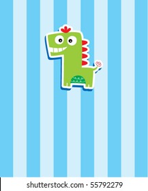 cute dinosaur tag