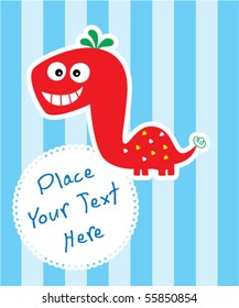 cute dinosaur tag