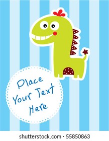 cute dinosaur tag