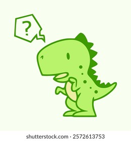 cute dinosaur t-rex expression illustration