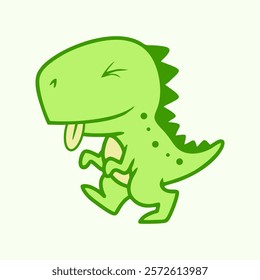 cute dinosaur t-rex expression illustration