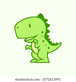 cute dinosaur t-rex expression illustration