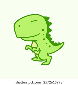 cute dinosaur t-rex expression illustration