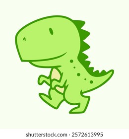 cute dinosaur t-rex expression illustration