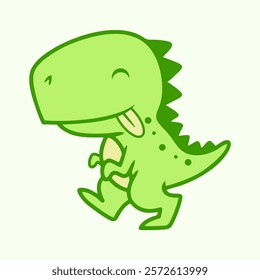 cute dinosaur t-rex expression illustration