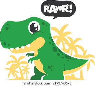 Cute Dinosaur Triceratops T-rex Brachiosarus Design