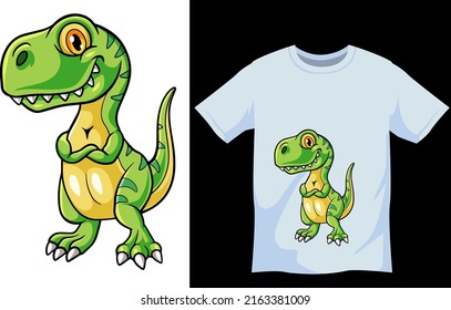 Cute Dinosaur Tshirt Design Template