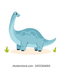 Cute dinosaur vector, cartoon illustration isolated on white background