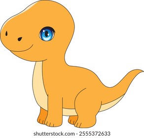 Cute dinosaur vector chibi dino mascot