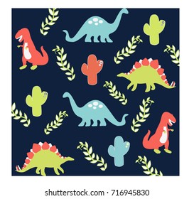 cute dinosaur vector design