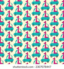 Cute dinosaur vector design for wallpaper, background, fabric and textile
