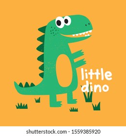 cute dinosaur vector drawing for kids fashion