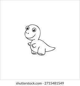 Niedlicher Dinosaurier Vektor EPS Datei Illustration