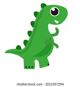 cute dinosaur vector in green color