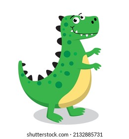 Cute Dinosaur vector with green color