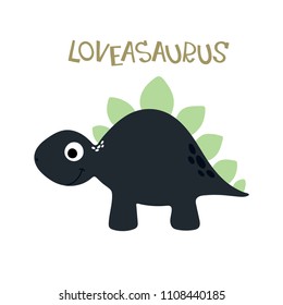Cute dinosaur. Vector illustration