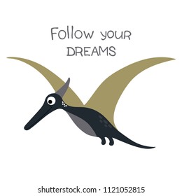 Cute dinosaur. Vector illustration