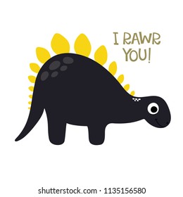Cute dinosaur. Vector illustration