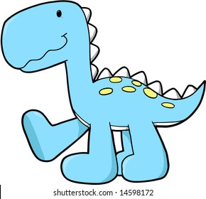 cute Dinosaur Vector Illustration