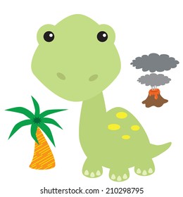 Cute dinosaur vector illustration