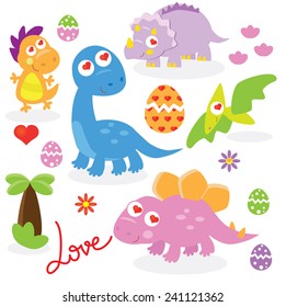 Cute dinosaur vector illustration
