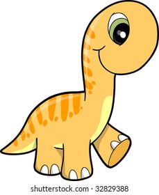 Cute Dinosaur Vector Illustration