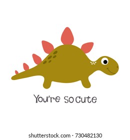 Cute dinosaur. Vector illustration