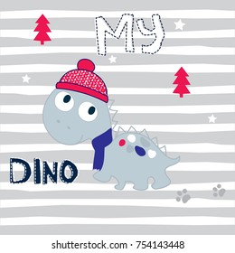 cute dinosaur vector illustration