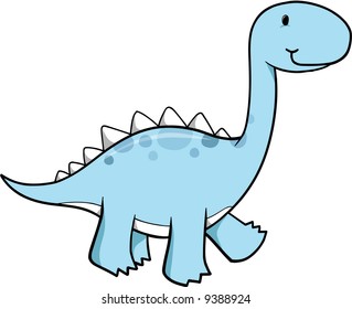 Ilustração de vetor de dinossauro bonito