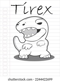 cute dinosaur ,dinosaur vector illustration design for animal logo