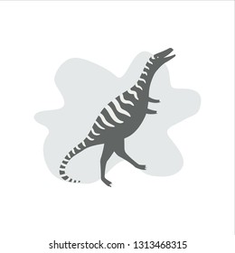 Cute Dinosaur vector illustration in flat style. Neovenator. For poster, t-shirt, wallpaper, card.