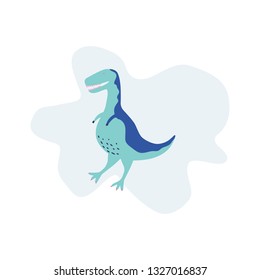 Cute Dinosaur vector illustration in flat style. For poster, t-shirt, wallpaper, card.